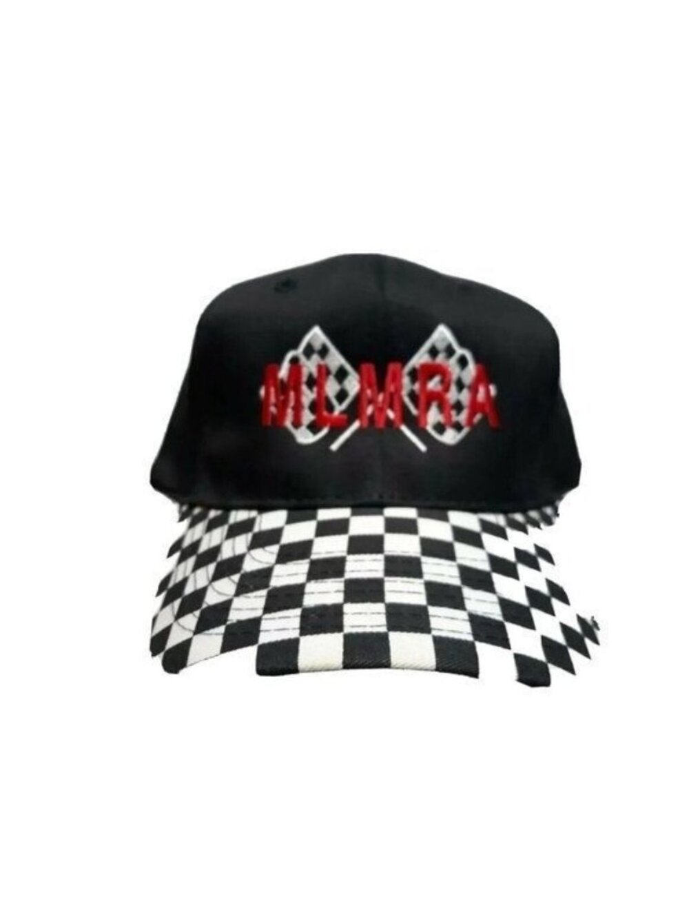 MLMRA hat Black Checkered Flag Snapback